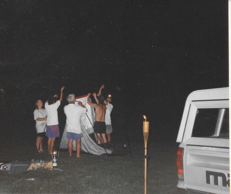 Late Night Setup Tent