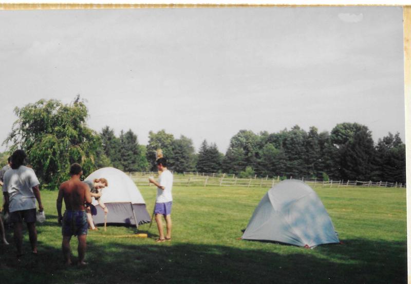 Tents setup in front yard did get hot in morning